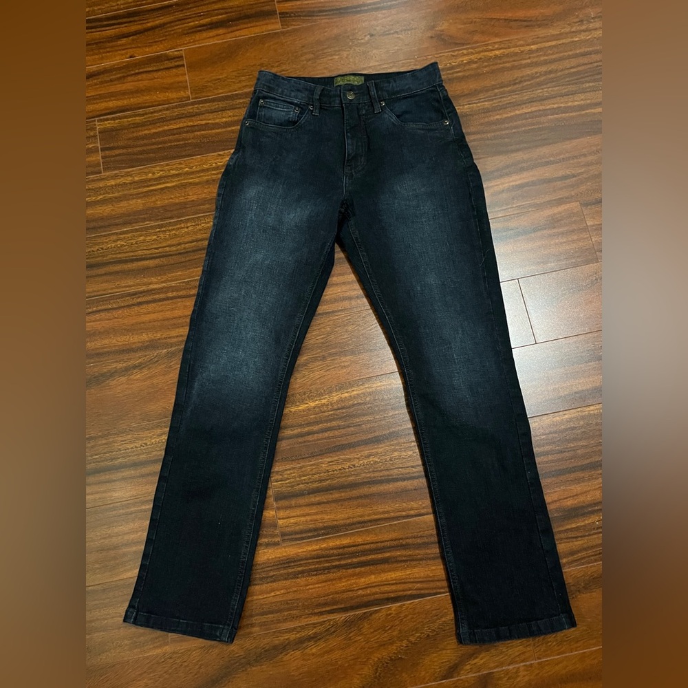 Urban Star men’s 30x31 jeans, stretch, straight, dark rinse, blue